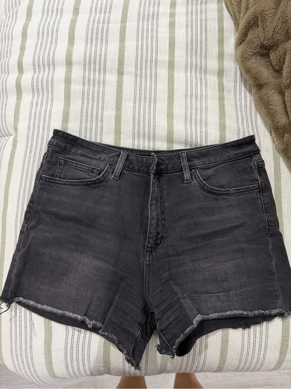 Joe's Jeans Black Washed Denim Cutoff Shorts